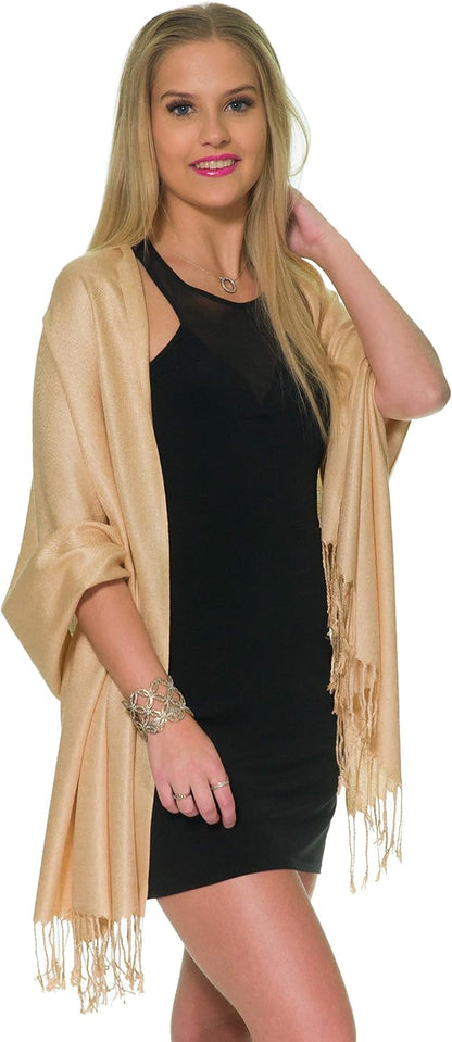 Pashmina Shawls and Wraps for Evening Dresses, Large Soft Pashminas Wedding Shawl