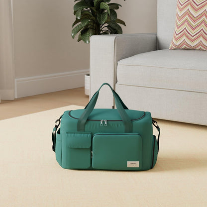 FIORETTO Women's Gym Duffle Bag with Shoes Compartment, 30L Capacity, Ideal for Travel, Gym, Sports, Duffel, Weekender
