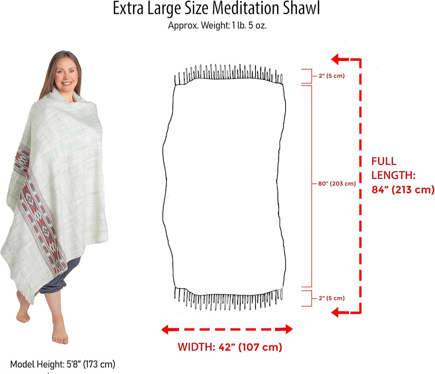 Meditation Shawl or Blanket, Exotic Shawl/Wrap, Oversize Scarf or Stole. Unisex