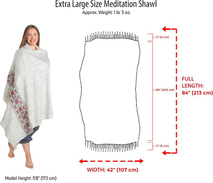 Meditation Shawl or Blanket, Exotic Shawl/Wrap, Oversize Scarf or Stole. Unisex