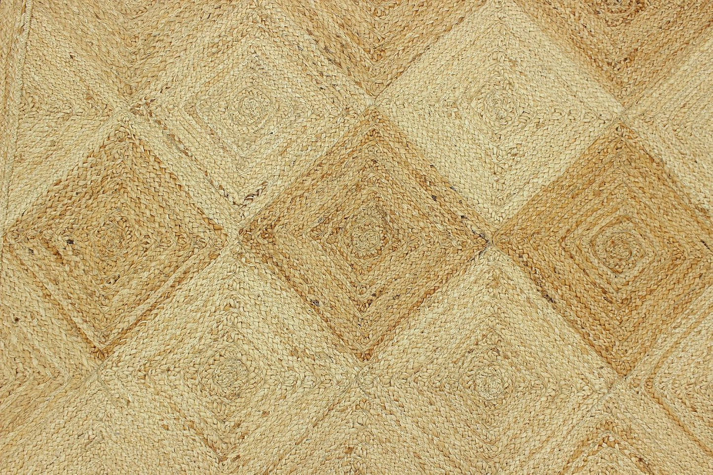 Scalloped Edge Kilim Rug 3' Square Rug Beige & Multicolor Cape Cod Design Carpet Thick 0.27 inches Hand Braided Jute Flatweave Indoor Outdoor Use Rugs for Bedroom, Kitche, Yoga Mat