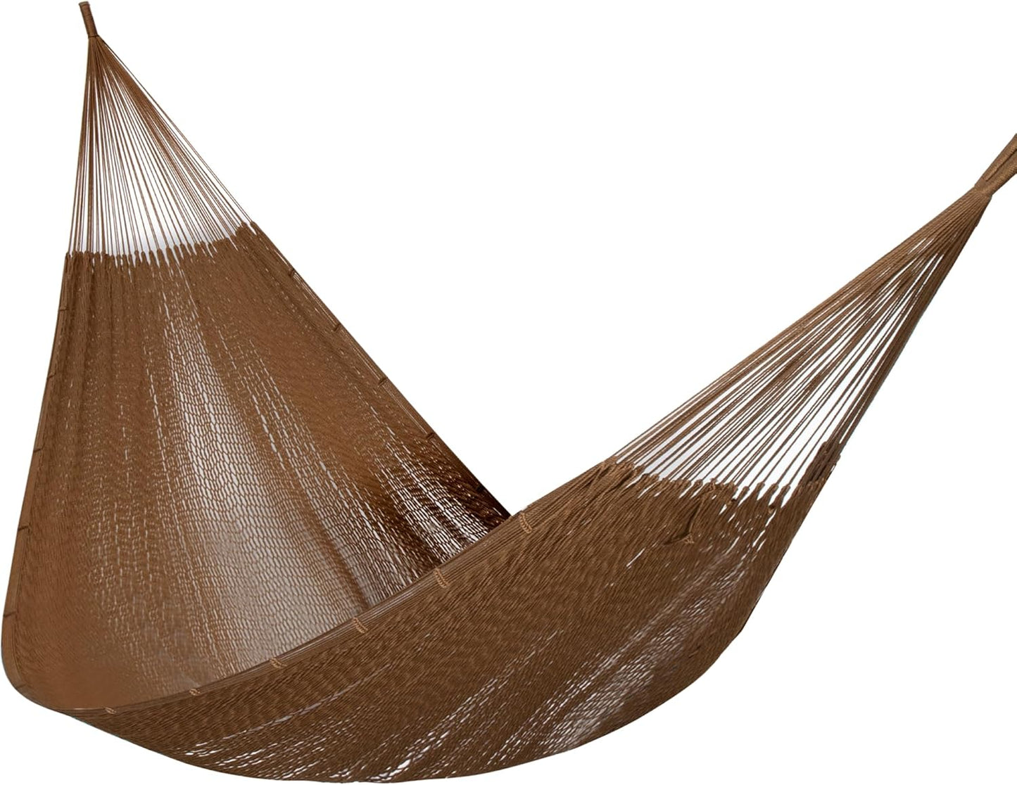 PNAEUT Handwoven Mayan Hammocks, Double Rope Hammock for Outdoor Outside & Indoor, Thick Soft 600 lbs Capacity Heavy-Duty, Includes Tree Straps, Carabiners & Carrying Bag (Nature, X-Large)
