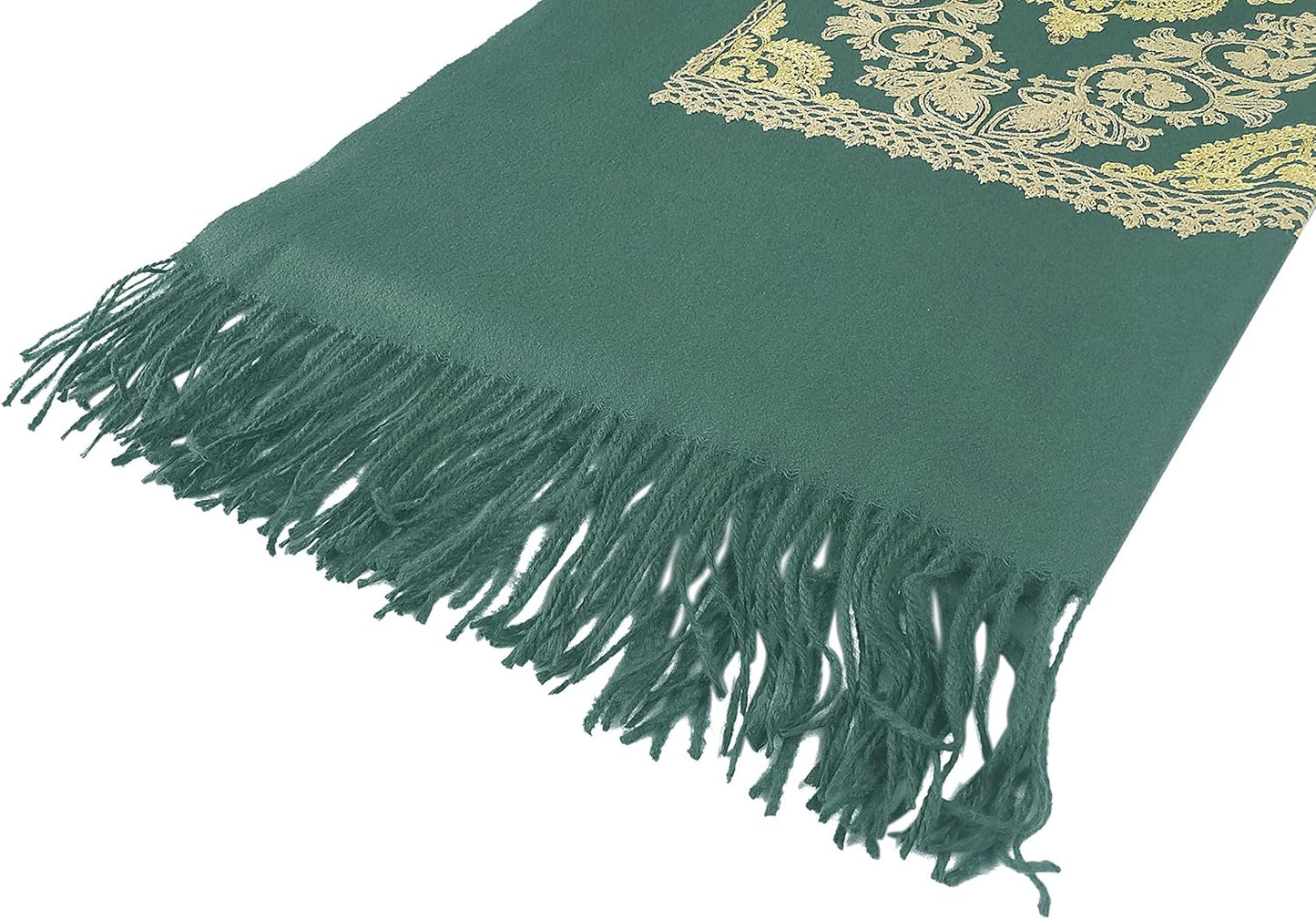 Urban CoCo Women's Embroidered Oversize Tassel Shawl Scarf Wraps for Women