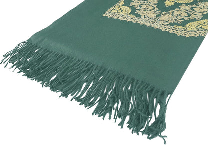 Urban CoCo Women's Embroidered Oversize Tassel Shawl Scarf Wraps for Women