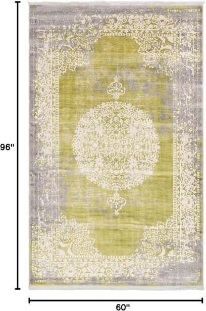 Unique Loom New Classical Collection Area Rug - Olwen (4'Round, Purple/ Gray)