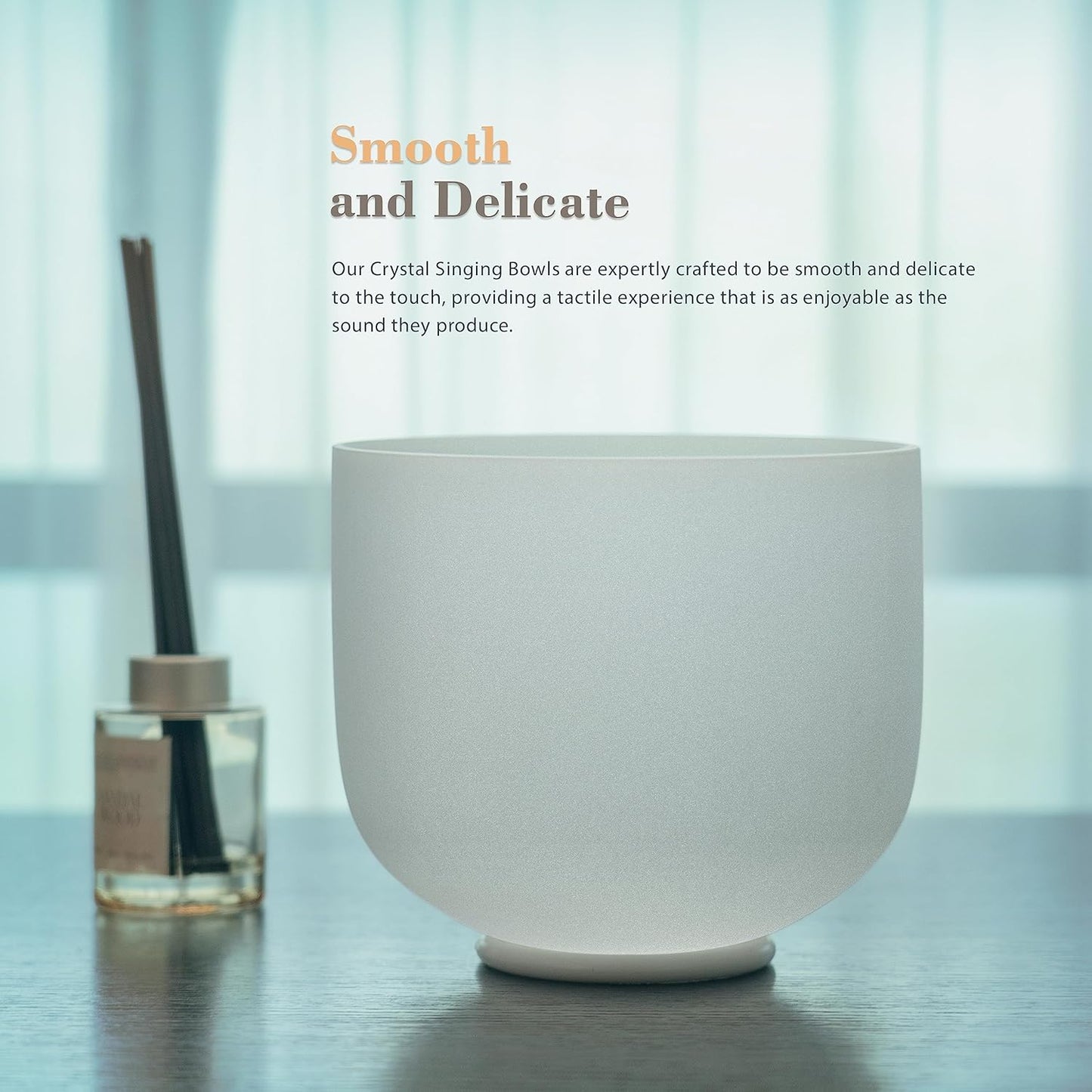 ALIOTH 7" B Note Crystal Singing Bowl Crown Chakra with Suede Mallet for Meditation, Yoga, Chakra Healing & Sound Therapy