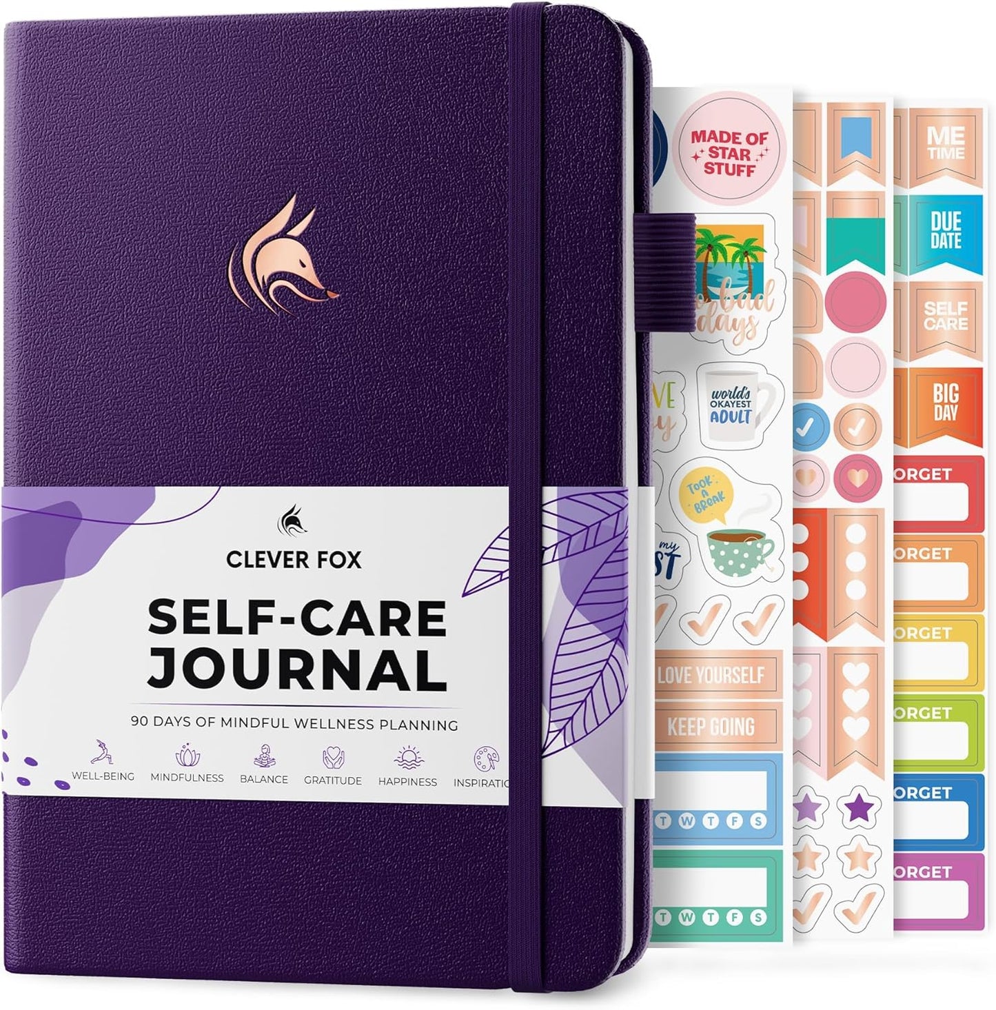 Clever Fox Self-Care Journal – Daily Reflection Notebook – Mental Health & Personal Development Planner, Meditation & Mood Log, A5 (Turquoise)