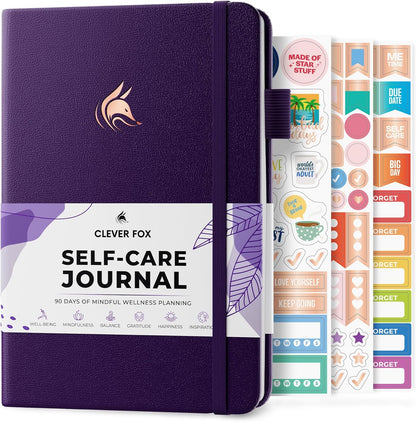 Clever Fox Self-Care Journal – Daily Reflection Notebook – Mental Health & Personal Development Planner, Meditation & Mood Log, A5 (Turquoise)