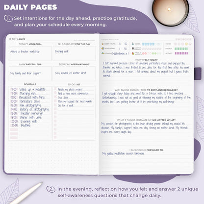 Clever Fox Self-Care Journal – Daily Reflection Notebook – Mental Health & Personal Development Planner, Meditation & Mood Log, A5 (Turquoise)