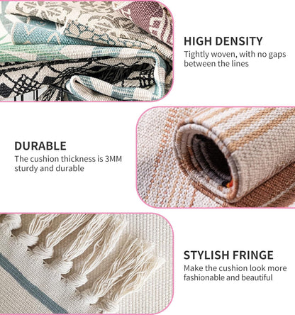 Cifupy Handmade Organic Yoga Mat made with Organic Cotton Yoga Mat - Non Slip Hand-Woven Foldable Yoga Rug Provides Excellent Comfort, Traction & Support for Indoor & Outdoor Use - 24 x 72 Inches