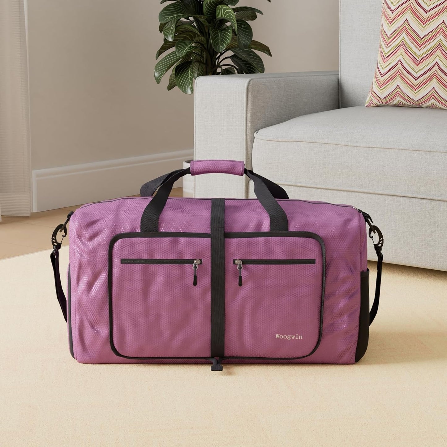 Woogwin Travel Duffel Bag Large Foldable Waterproof Overnight Bag for Beach Swim Bags Pool Sports Gym