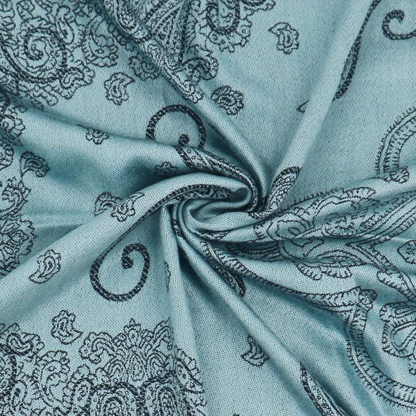 Ciormis Two Tone Silky Paisley Pashmina Shawl Scarf,Soft Women's Rave Jacquard Pashminas Wrap Scarves