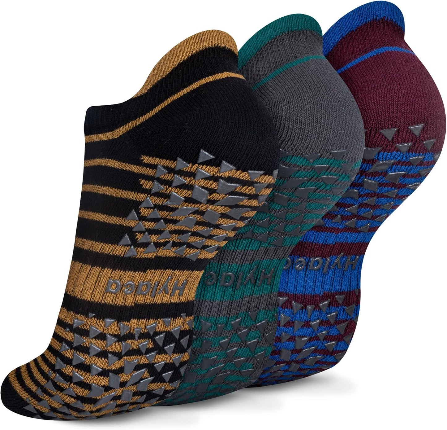 Hylaea Unisex Non Slip Socks with Grip for Yoga, Hospital, Pilates, Barre | Ankle, Cushioned