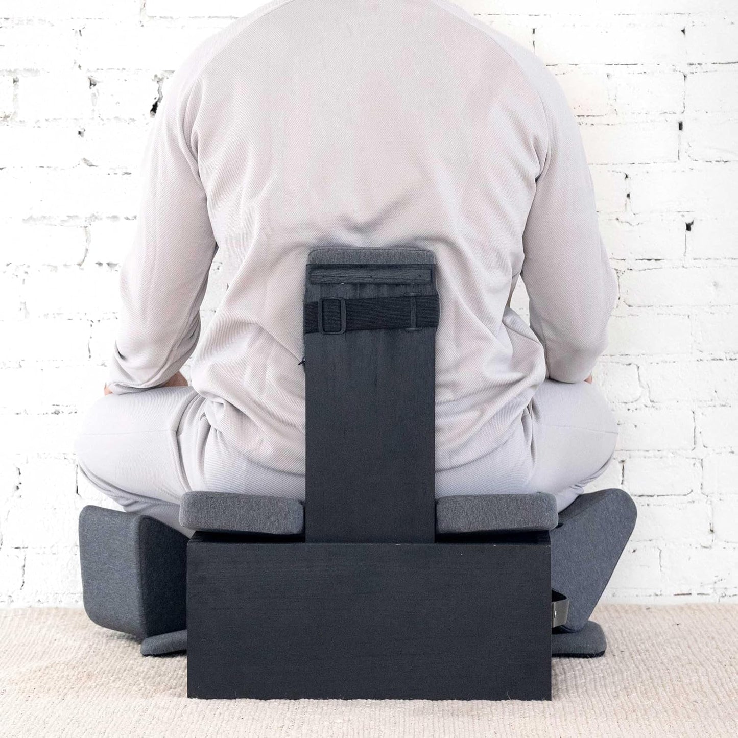 Ungloo Floor Meditation Chair with Back Support | Posture Seat with Padded Leg Wedges, Foot Pad and Supportive Backrest | Portable Lightweight Meditation Floor Chair