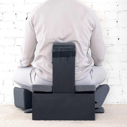 Ungloo Floor Meditation Chair with Back Support | Posture Seat with Padded Leg Wedges, Foot Pad and Supportive Backrest | Portable Lightweight Meditation Floor Chair