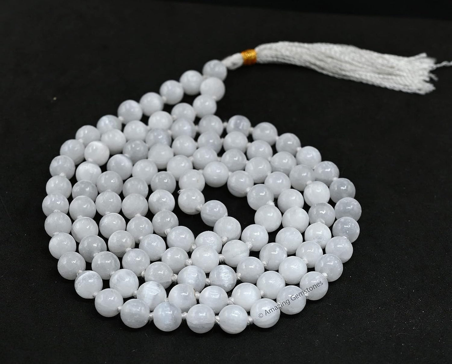 Amazing Gemstone 108 Beads Handmade Mala (Knotted, Rudraksha) - Colors B