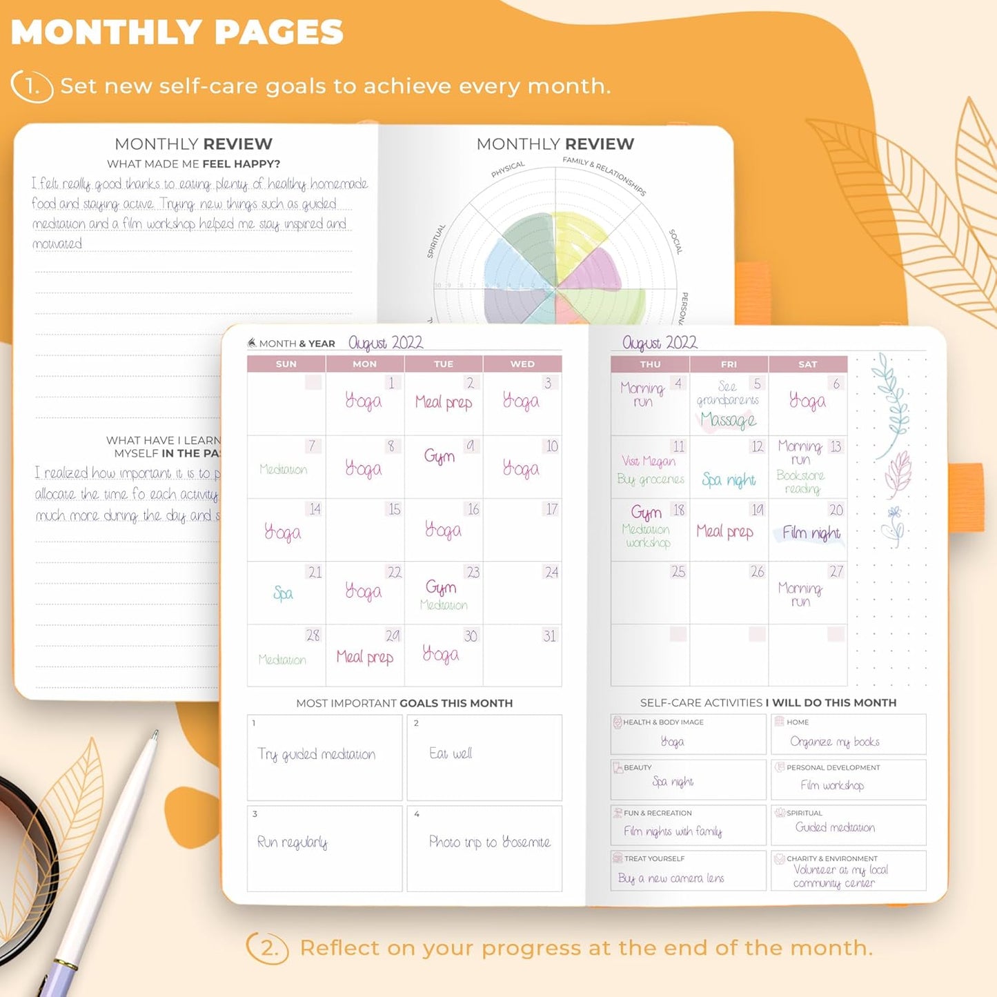 Clever Fox Self-Care Journal – Daily Reflection Notebook – Mental Health & Personal Development Planner, Meditation & Mood Log, A5 (Turquoise)