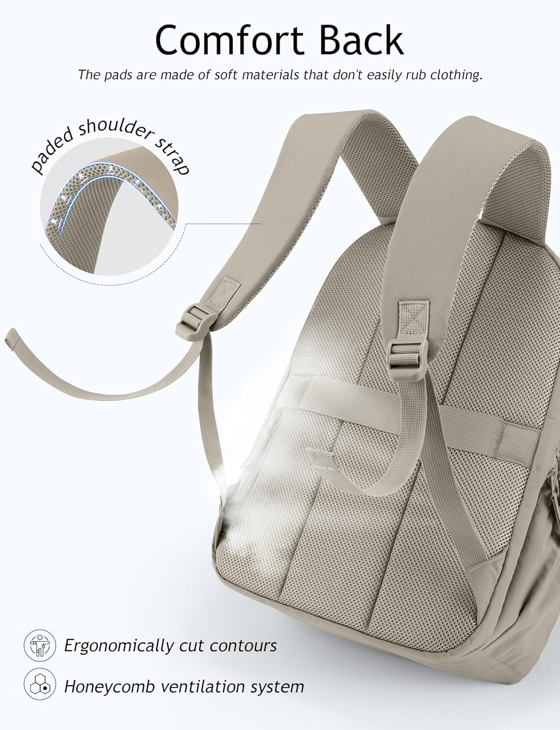 Uselike Travel Backpack for Women, 15.6 Inch Laptop Backpack, Quilted College Bookbag, Cute Work Backpacks, Water Resistant