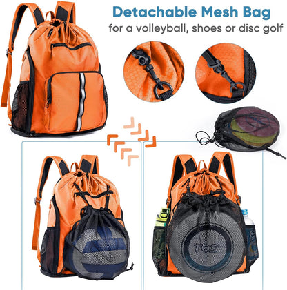 Large Beach Backpack Waterproof Sandproof - Customized Oversized Drawstring Pool Bag with Shoe Compartment for Toiletries, Towels, Gym, Travel