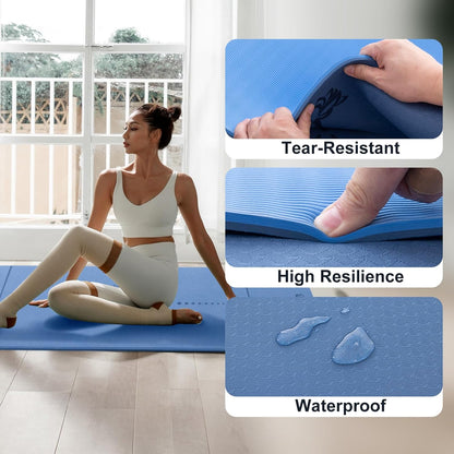 UMINEUX Yoga Mat Extra Thick 1/3'' & 2/5" Non Slip Yoga Mats for Women Eco Friendly TPE Fitness Exercise Mat with Carrying Sling & Storage Bag