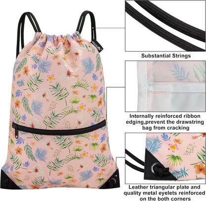 HOLYLUCK Drawstring Backpack Bag Sport Gym Sackpack - Colors A