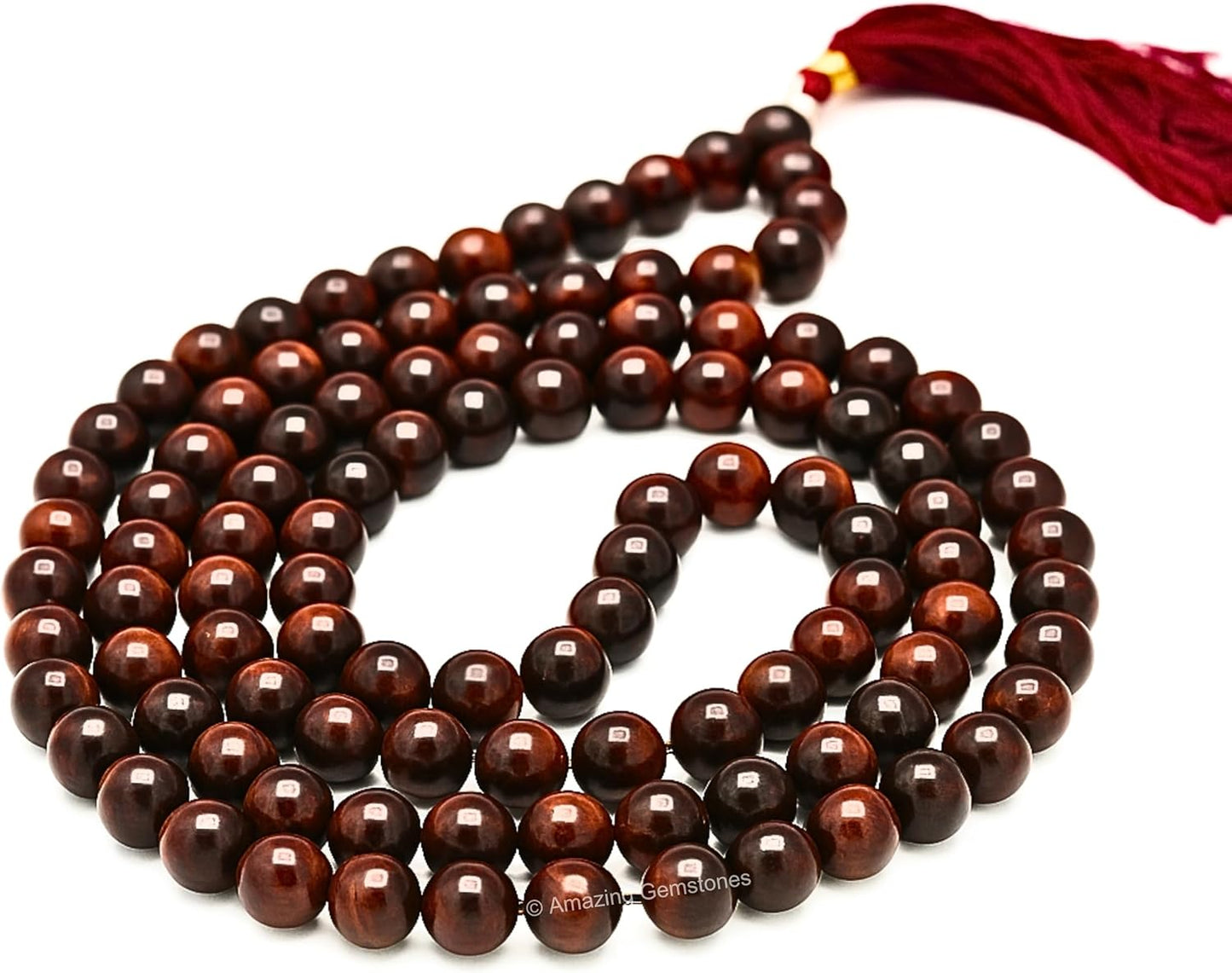 Amazing Gemstone 108 Beads Handmade Mala (Knotted, Rudraksha) - Colors A