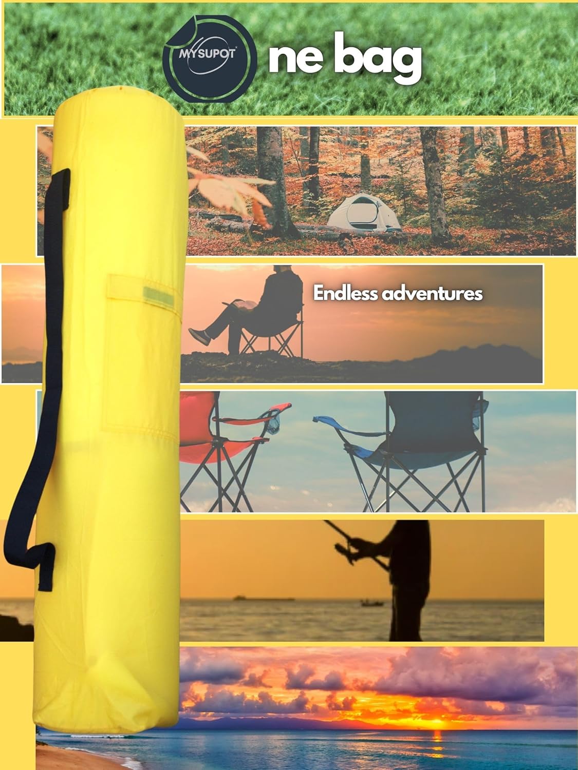 Replacement Bag for Folding Camping Chair, Portable Camp Chair, Hammock, Yoga Mat, Umbrella, Tents, Tripods, Fishing Poles - 420D Oxford Polyester Fabric