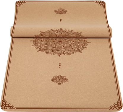 Premium Cork Yoga Mat Non Slip Thick Cork Exercise & Fitness Mat for Yoga, Pilates, & Home Workouts(72" x 24" x 5mm Thick)
