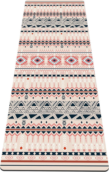 nuveti Yoga Mat Print Extra Thick TPE Non Slip Fitness Exercise Mat with Carrying Bag,72"x24" Extra Thick 6MM Exercise & Workout Mat for Yoga, Pilates Fitness and Floor Exercises - Colors B