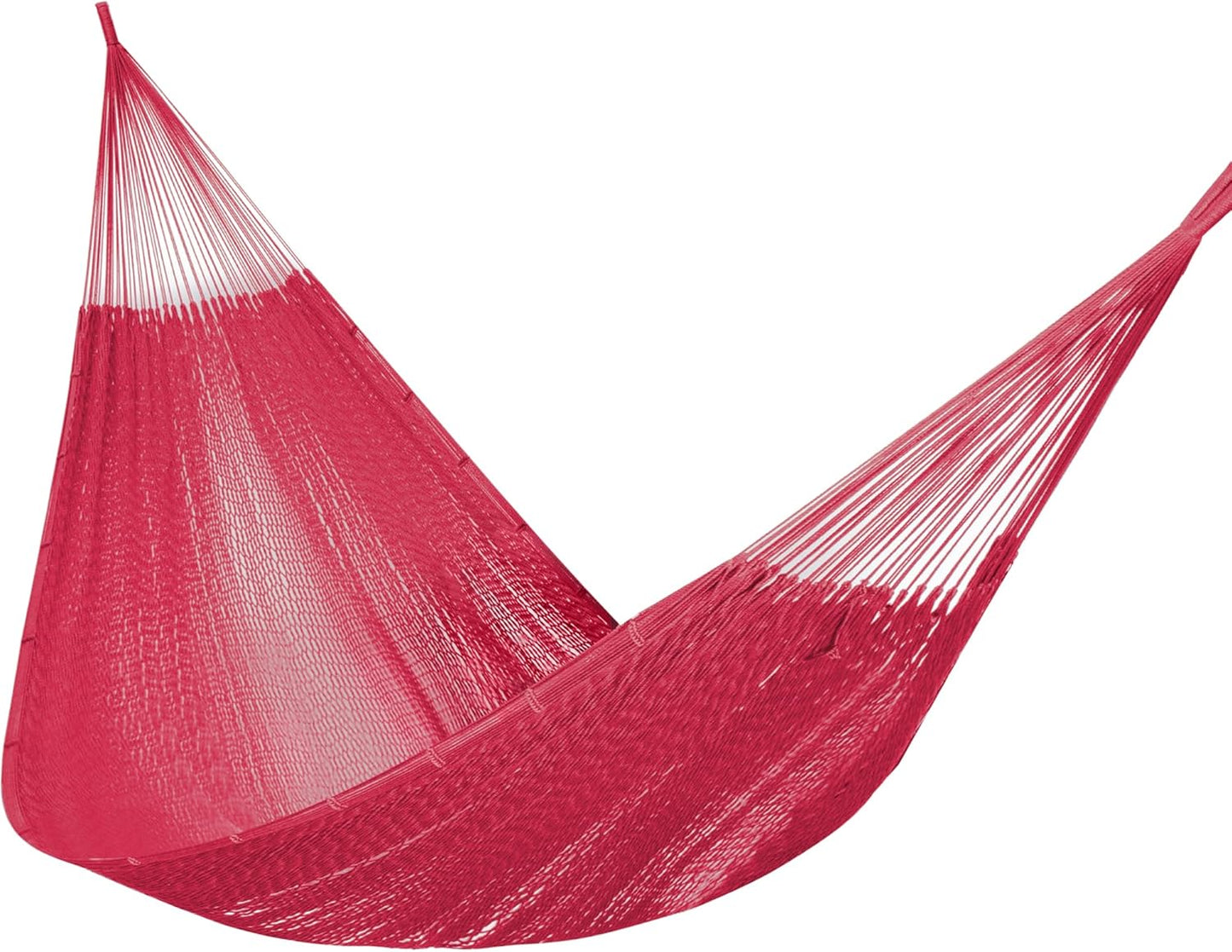PNAEUT Handwoven Mayan Hammocks, Double Rope Hammock for Outdoor Outside & Indoor, Thick Soft 600 lbs Capacity Heavy-Duty, Includes Tree Straps, Carabiners & Carrying Bag (Nature, X-Large)