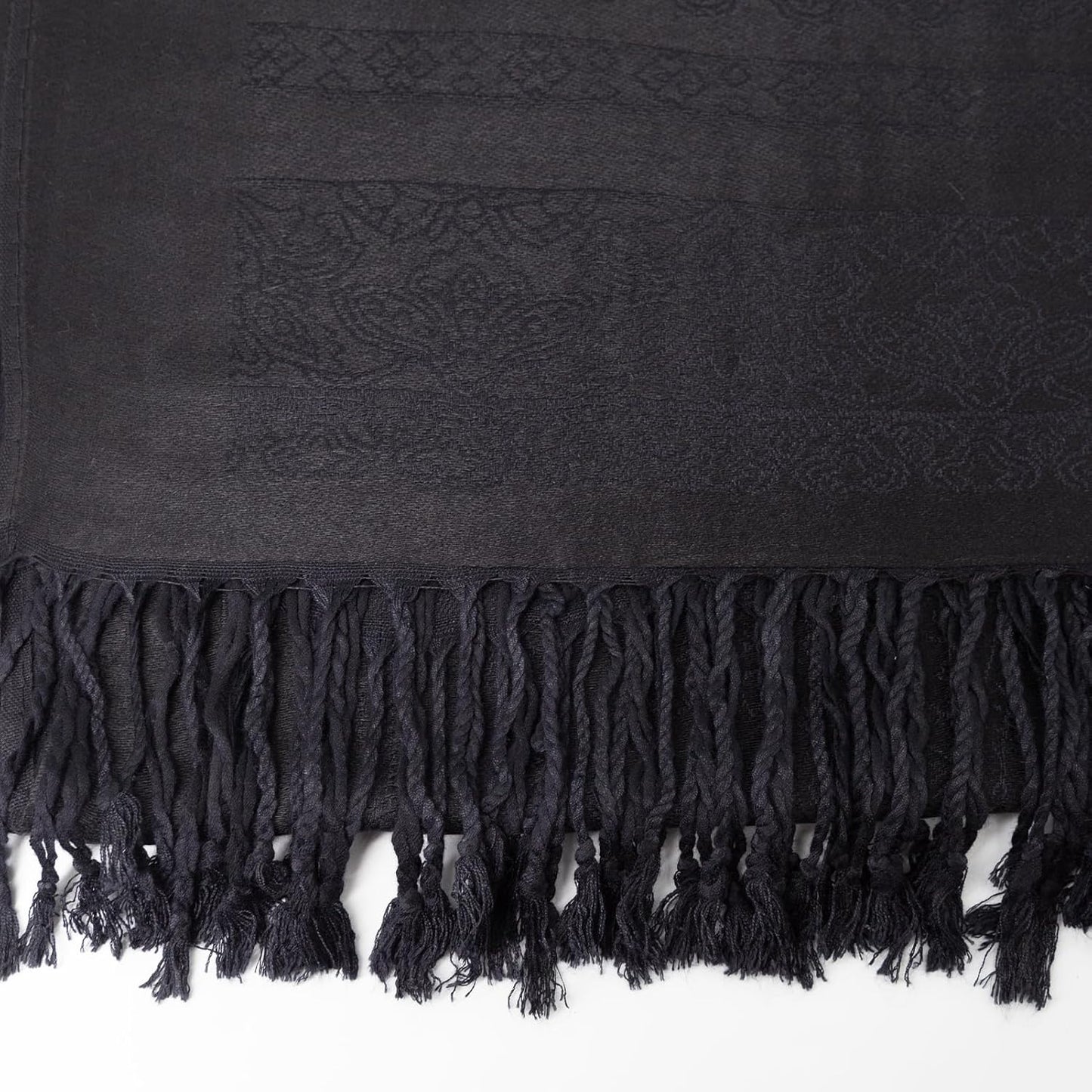 Ciormis Two Tone Silky Paisley Pashmina Shawl Scarf,Soft Women's Rave Jacquard Pashminas Wrap Scarves