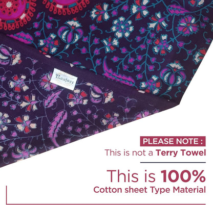raajsee Purple Round Beach Tapestry Hippie/Boho Beach Blanket Mandala/Indian Cotton Throw - Round Tablecloth/Home Decor/Indie Rug Yoga Mat Meditation Picnic Rugs 127 CM / 50 INCHE Circle