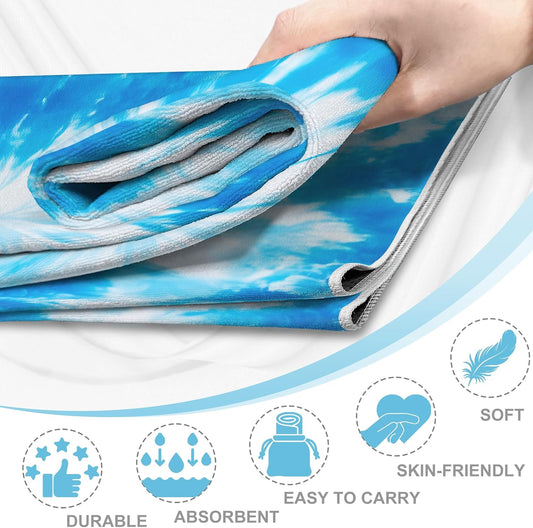 Yoga Mat Towel,Hot Yoga Towel High-Definition Pattern,Machine Washable with Ultra-Absorbent Yoga Towels for Hot Yoga Non Slip for Fitness,Exercise,Pilates,72 x 27 in,Pink and Green Gradient