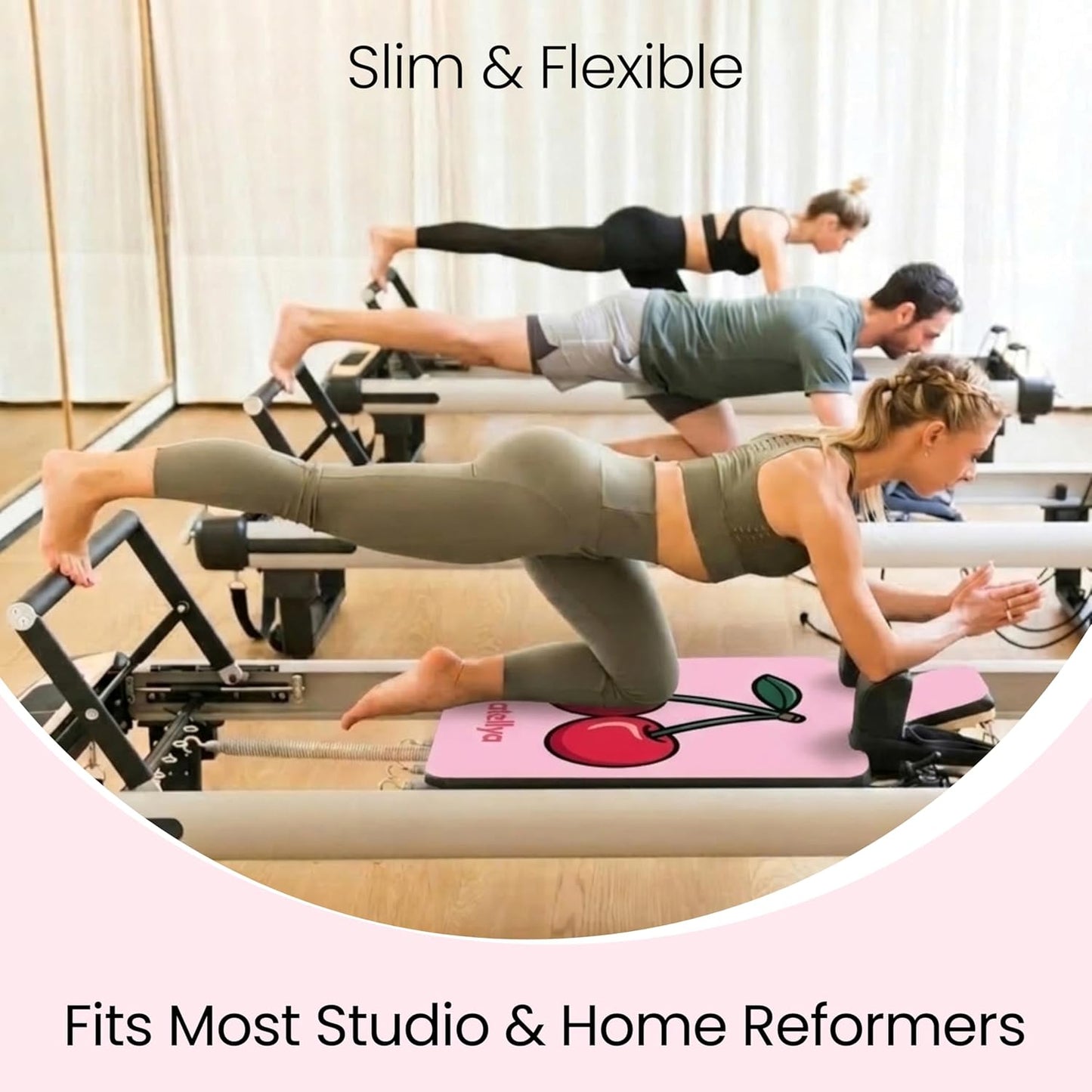 Pilates Reformer Mat Non Slip – Washable Reformer Mat Cover with Grip Socks & Mesh Bag, Sweat Absorbing Pilates Reformer Towel for Studio & Home Use