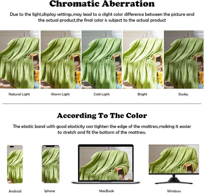 NEWCOSPLAY Super Soft Throw Blanket Light Purple Premium Silky Flannel Fleece Leaves Pattern Lightweight Bed Blanket All Season Use (Light Purple, Throw(50"x60")) - Colors B