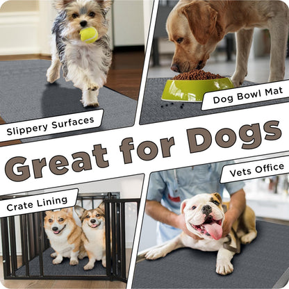 Slip-Resistant Floor Mat Roll & Yoga Mat – 25ft x 24" x 5mm – Cut-to-Fit Hallway Runner, Kitchen Mat, Drawer Liner, Shelf Liner, Bench Mat, Washable Pet Crate Pad, Cabinet Liner – Mocha