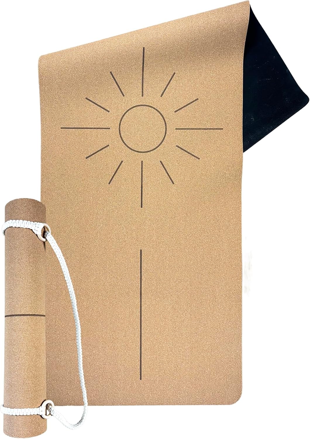 Crk's Organic Cork Yoga Mat with Recycled Natural Rubber, 4mm Thick • The Sun Mat
