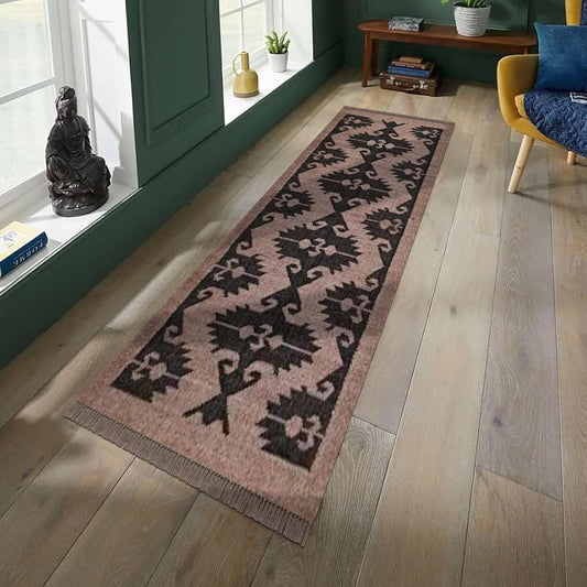 Premium Quality Rug 7x10 Area Rug Hand Woven Rug Light Green Jute Rugs for Living Room Wool Indoor Outdoor Use Boho Rug Flatweave Wool Jute Area Rugs for Terrace & Garden Yoga Mat Kitchen - Colors B
