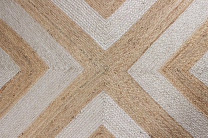 Kilim Rug 3' Round Area Rug Olive Beige White Braided Jute Carpet, Indoor Outdoor Flatweave Rug for Bedroom, Bedside, Kitchen, Beach & Terrace Yoga Mat - Colors B