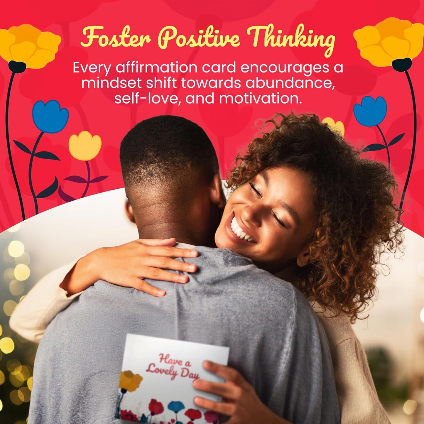 HALD Positive Affirmation Cards with Mindfulness Exercises, Inspirational Tools for Everyone, Motivational Items, Self Care Gifts for Women, Men & the Youth, 60 Transformative Affirmation Cards