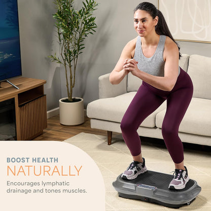 Lifepro Waver Vibration Plate Exercise Machine – High-Intensity Vibration Plate for Lymphatic Drainage – Full-Body Workout Vibrating Platform with Loop Bands – Fitness Equipment for Strength & Toning