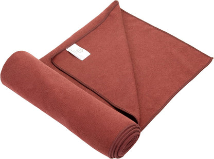 Yoga Mat Towel - Double Sided Microfiber Yoga Towel - Sweat Absorbent Non Slip Hot Yoga Towel - Lightweight, Quick Drying Pilates and Bikram Sweat Towel - 73''L x 26''W, Sage