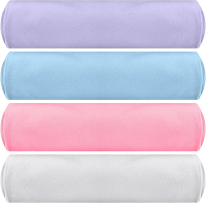 Breling 4 Pack 72" x 24" Hot Yoga Towel Non Slip Microfiber Mat Towel Sweat Absorbent Soft Pilates Mat Essentials for Hot Yoga Pilates Exercise(Light Grey)