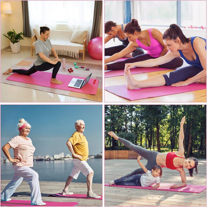 3 mm Thick Yoga Mat Bulk, Non Slip Exercise Workout Fitness Pad for Women Men, Gym Home Yoga Pilates, Easy to Clean, Sturdy PVC