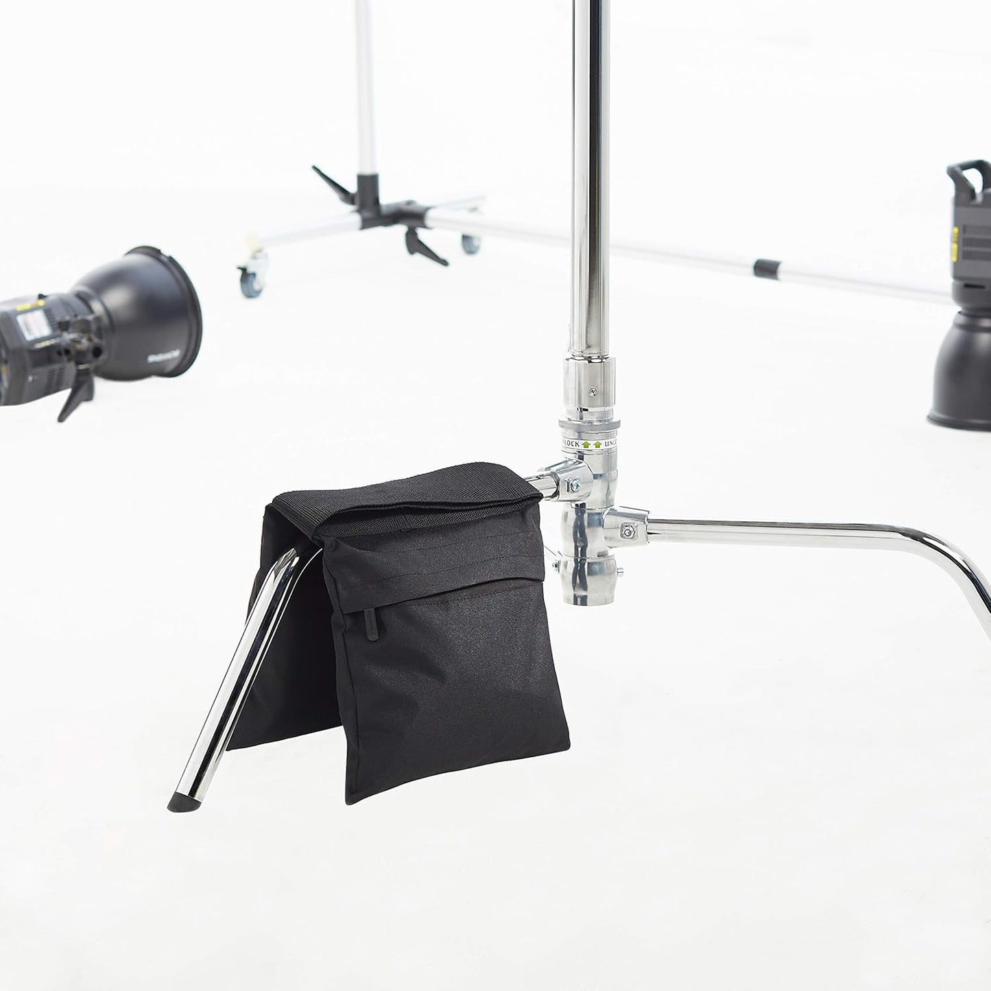 Amazon Basics Photography Sand Bags for Light Stands with Handle, 4-Pack, Black