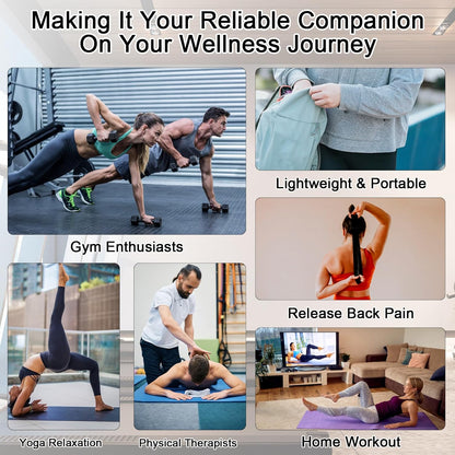 iGreely Premium Muscle Roller the Ultimate Massage Roller Stick 17 Inches Recommended By Physical Therapists Promotes Recovery Fast Relief for Cramps Soreness Tight Muscles-White