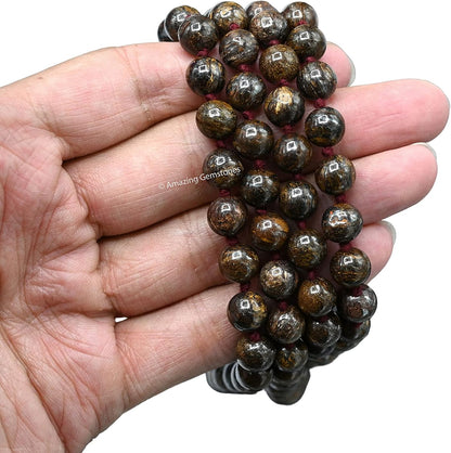 Amazing Gemstone 108 Beads Handmade Mala (Knotted, Rudraksha) - Colors B