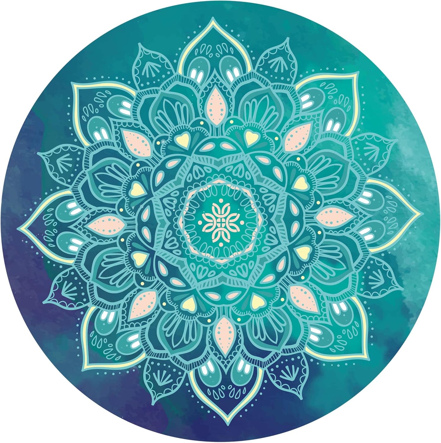 Pilates Mat Round Oversize Yoga Mat Suede Rubber Non-Slip Dia 140cm Exercise Mat Meditation Mat Workout Mat for Home Outdoor