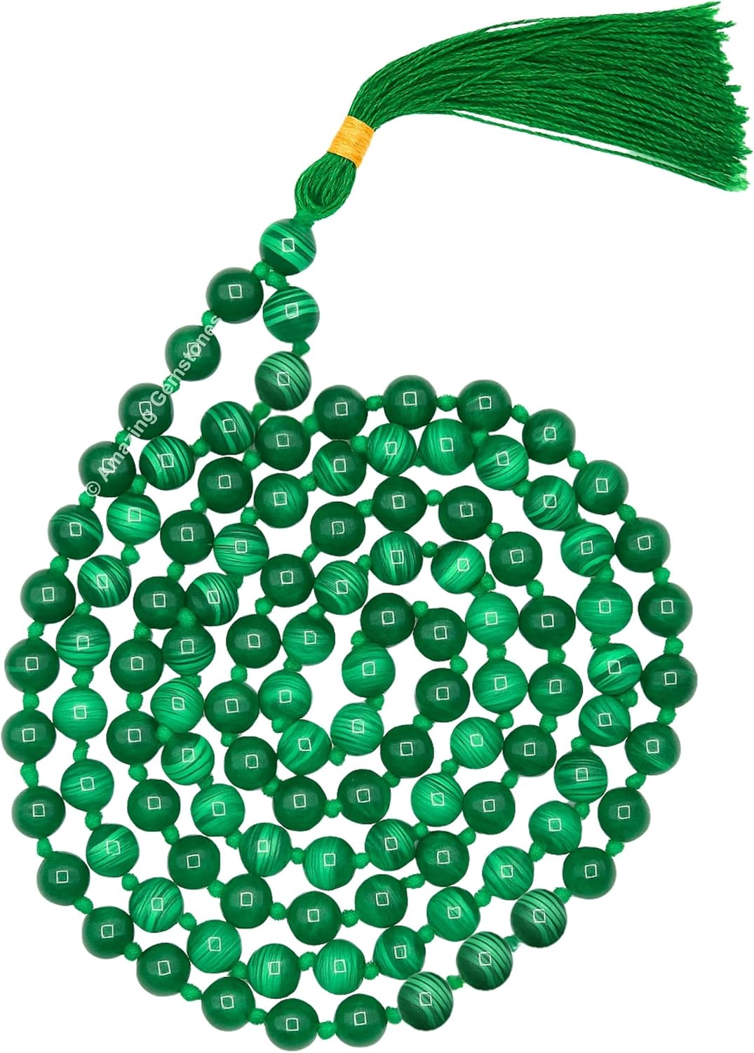 Amazing Gemstone 108 Beads Handmade Mala (Knotted, Rudraksha) - Colors A