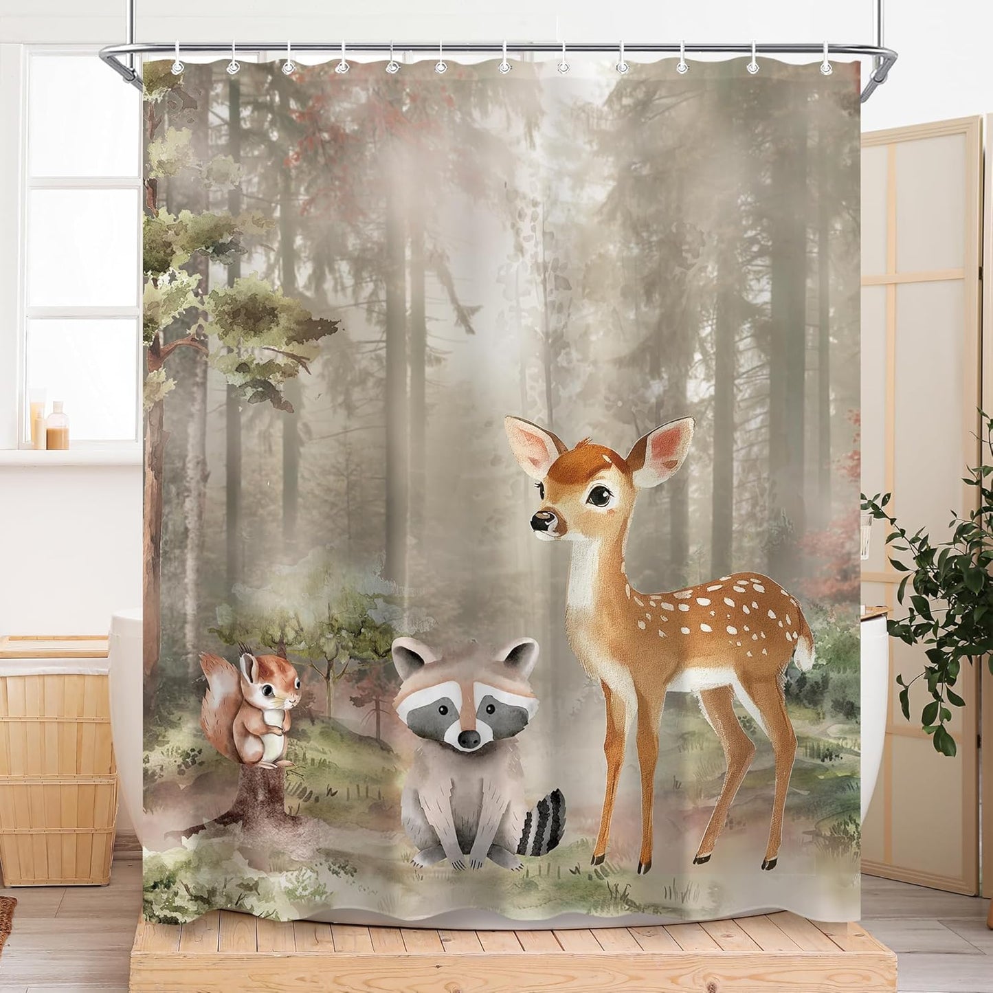 Funny Cute Yoga Sloth Shower Curtain Sets for Bathroom 60Wx72H Fun Animal Inspirational Quotes Shower Curtain Rustic Motivational Bathtub Curtain Wooden Farmhouse Bathroom Decor with 12 Hooks